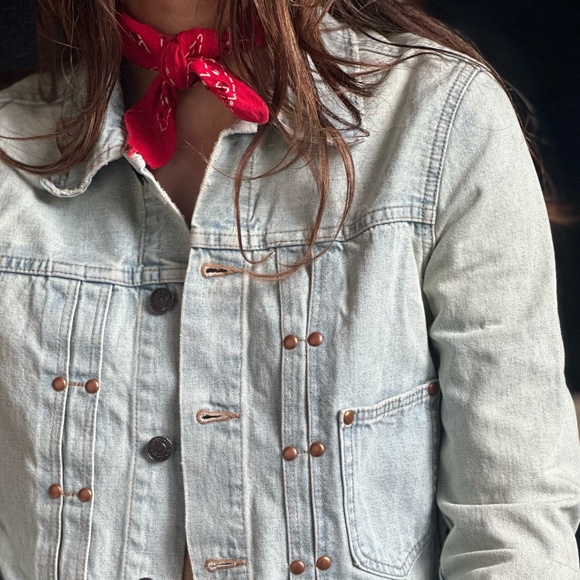 DENIM & SUPPLY Vintage Light Blue Classic Trucker Jacket XS - Picture 3 of 11